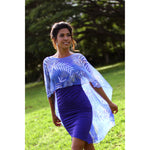 Devore Kiana Dress in Indigo & Indigo Fern Devore
