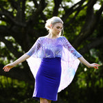 Devore Kiana Dress in Indigo & Lavender Fern Devore